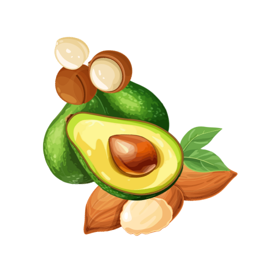 Huiles d'amande douce, avocat, macadamia